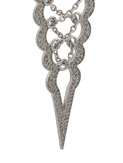 Shop Colette 18kt White Gold Diamond Drop Stud Earrings In Silver