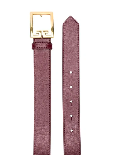 Shop Givenchy Double G Buckle Belt - Pink