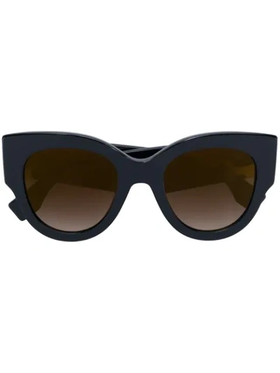Shop Fendi Facets Sunglasses In Black