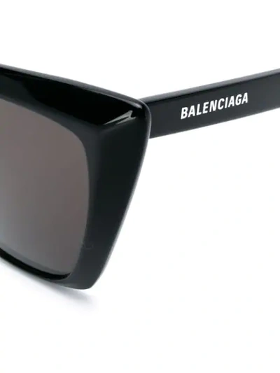 Shop Balenciaga Cat-eye Tinted Sunglasses In Black