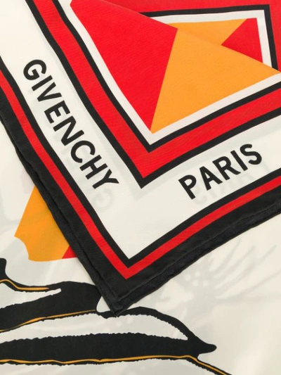 Shop Givenchy Printed Scarf - Neutrals