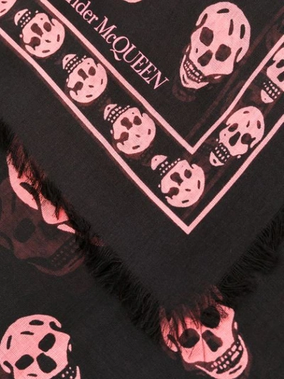 Shop Alexander Mcqueen Skull Print Scarf In Black