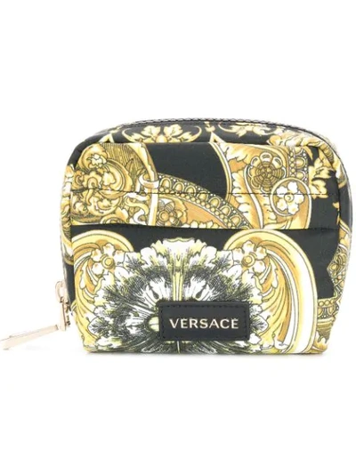 Shop Versace Small Baroque Make-up Bag - Multicolour