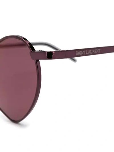 Saint Laurent Heart Shaped Sunglasses In 粉色