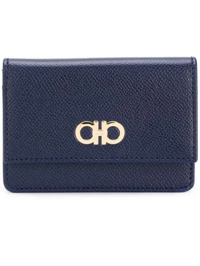 Shop Ferragamo Salvatore  Gancini Wallet - Blue