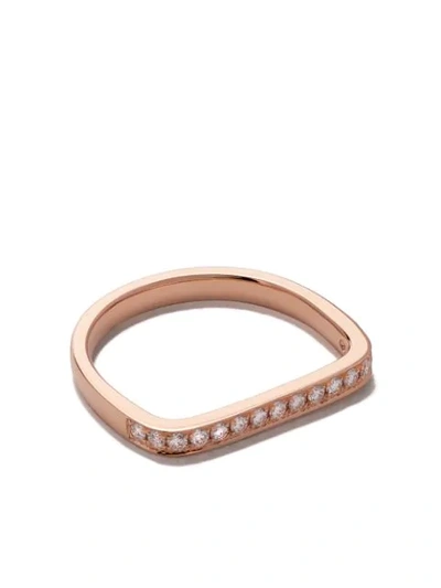 Shop As29 18kt Rose Gold Mini Charm Diamond Ring