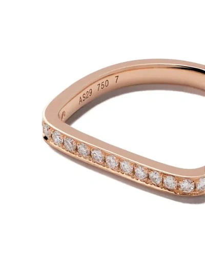 Shop As29 18kt Rose Gold Mini Charm Diamond Ring