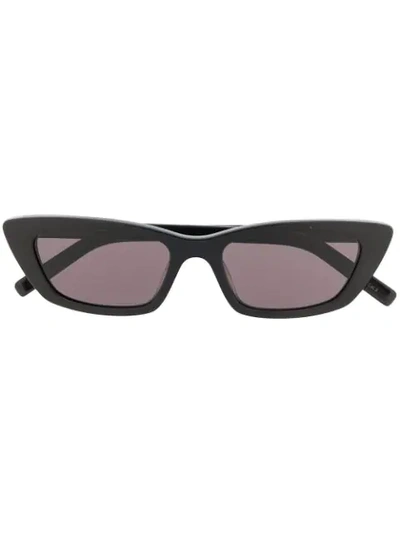 Shop Saint Laurent New Wave 277 Sunglasses In Black