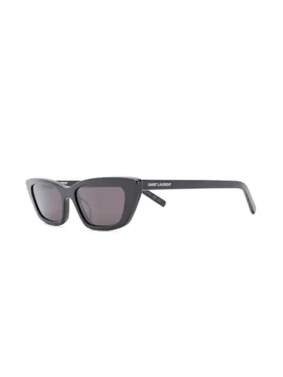 Shop Saint Laurent New Wave 277 Sunglasses In Black