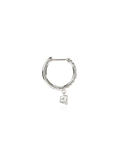Anita Ko 18k White Gold Huggie Diamond Hoop Earring In White Gold