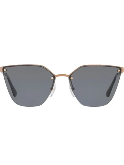 Shop Prada Cat Eye Sunglasses In Metallisch