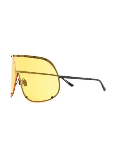 Shop Rick Owens 'larry' Sonnenbrille In Yellow