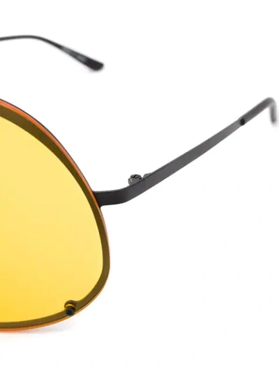 Shop Rick Owens 'larry' Sonnenbrille In Yellow