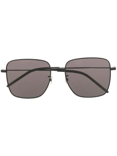 Shop Saint Laurent Sonnenbrille Mit Eckigem Gestell In Black