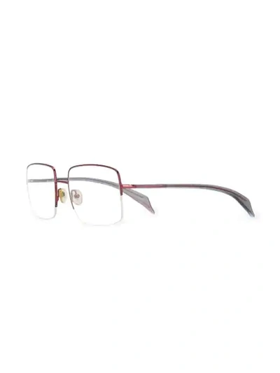 Shop Alain Mikli Square Glasses In Red