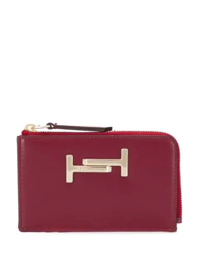 Shop Tod's Double T Key Holder In Red