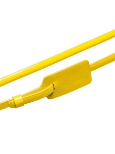 Shop Off-white Zip-tie Patent Belt In Yellow