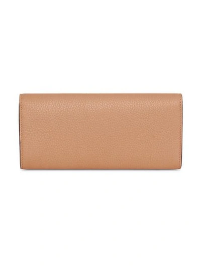 Shop Burberry Grainy Leather Continental Wallet In Neutrals