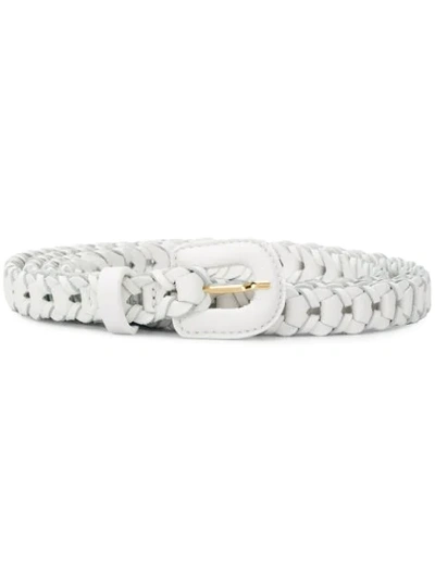 Shop Jacquemus Braided Belt In White