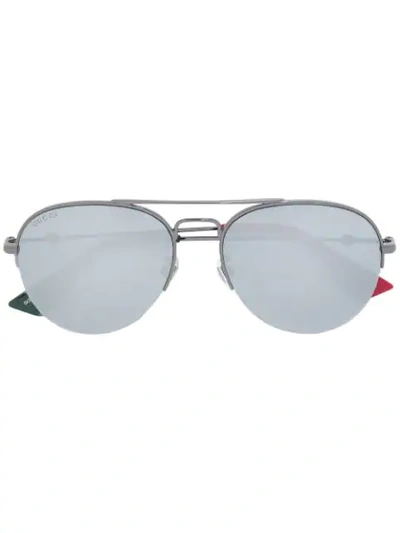 Shop Gucci Double Bridge Sunglasses