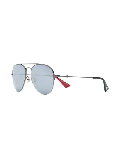 Shop Gucci Double Bridge Sunglasses