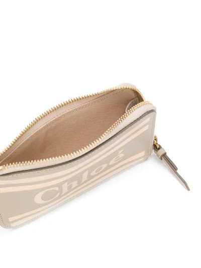 Shop Chloé Logo Purse In Neutrals