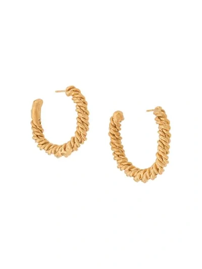 Shop Alighieri The Woven History Earrings In Gold