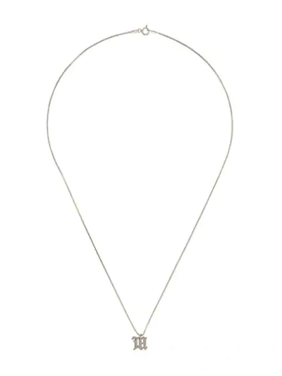 Shop Misbhv M Necklace In White