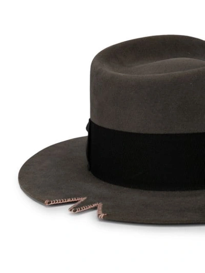 Shop Nick Fouquet Tiburón Besos Fedora Hat In Grey