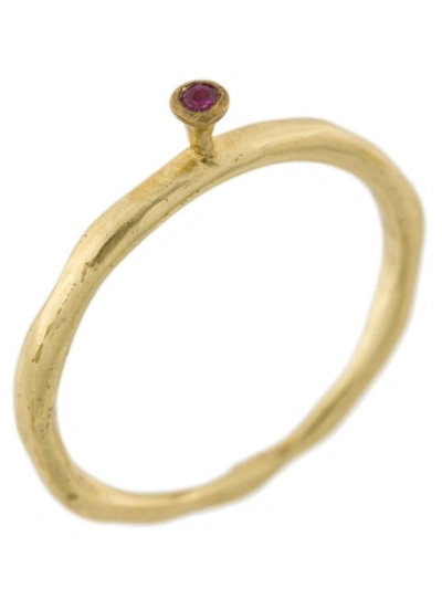 single ruby band ring