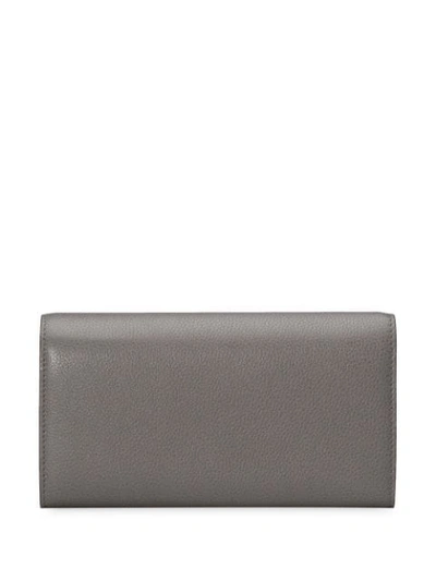 Shop Gucci Zumi Continental Wallet In Grey