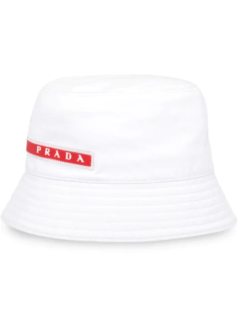 white prada bucket hat
