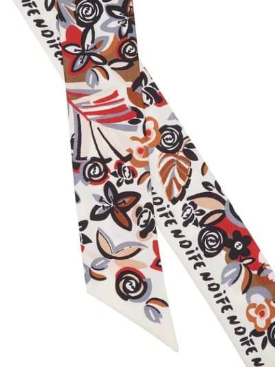 Shop Fendi Wrappy Floral Scarf - Multicolour