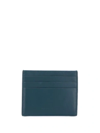 Shop Bottega Veneta Intrecciato Weave Cardholder In Blue