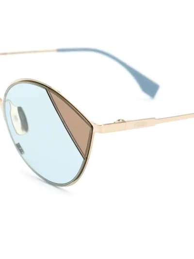 Shop Fendi Cat Eye Frame Sunglasses In Blue