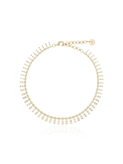 Shop Shay 18kt Yellow Gold And Diamond Dot Dash Necklace