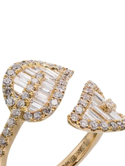 Anita Ko Wrap Leaf Ring In Metallic