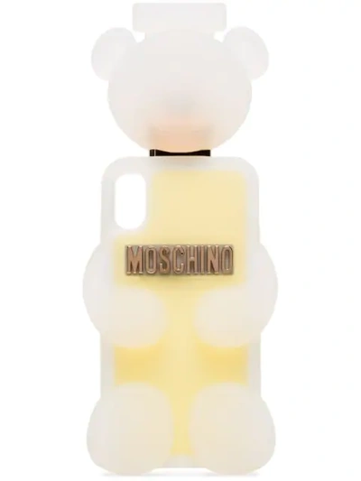 Shop Moschino Teddy Iphone X/xs Case In 1001 Yellow  White