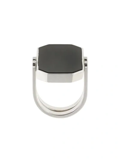 Shop Julia Davidian Convertible Octagonal Ring In Silver