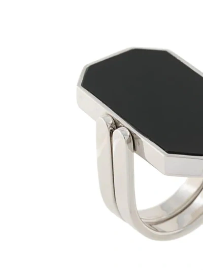 Shop Julia Davidian Convertible Octagonal Ring In Silver