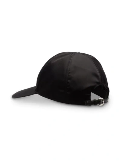 Shop Prada Brand Patch Cap In Black