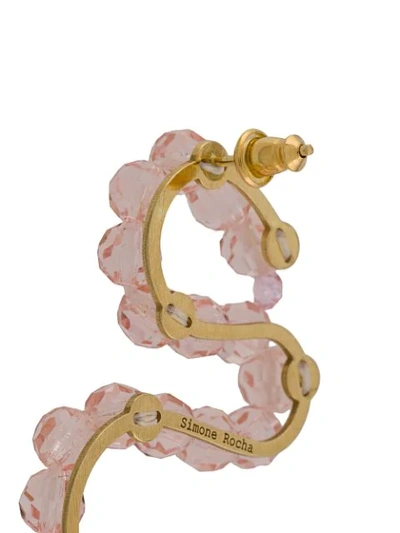 Shop Simone Rocha Wiggle Earrings In Pink