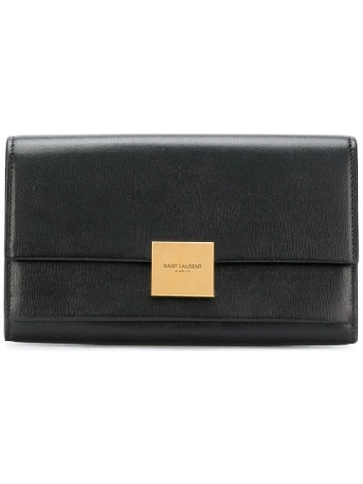 Shop Saint Laurent Bellechasse Flap Wallet - Black