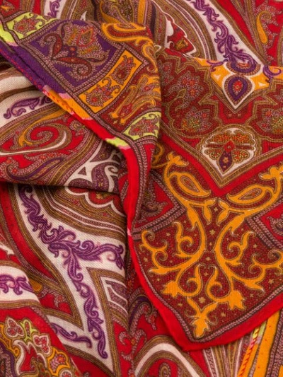 Shop Etro Paisley Print Scarf In Red