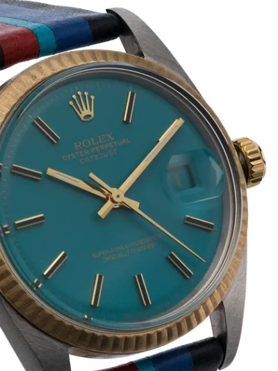 Shop La Californienne Aurora 36 Mm Rolex Watch In Blue