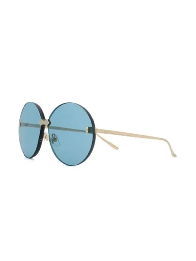 Shop Gucci Runde Sonnenbrille In Blue