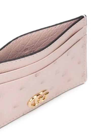 Shop Gucci Logo Plague Cardholder In Pink