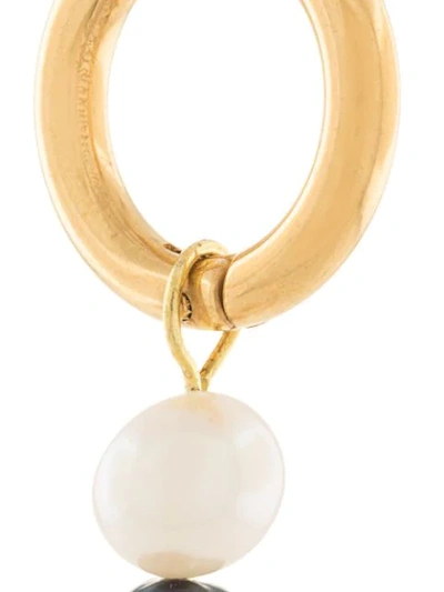 Shop Sandralexandra Mia Beaded Pearl Earrings In Gold