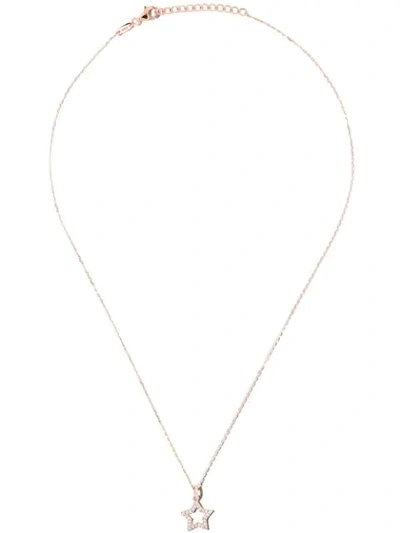 Shop As29 18kt Rose Gold Mini Charm Open Star Diamond Necklace
