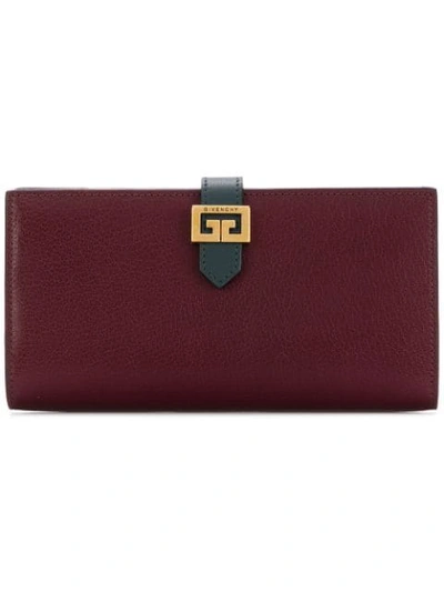 Shop Givenchy Logo Plaque Wallet - Red
